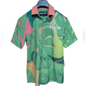 Baxter Brewing Co. Lewiston Maine Brewery Hawaiian Camp Shirt Size Small